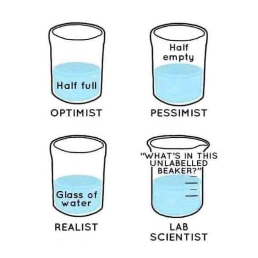 20 Science Humor Memes That Will Gravitate You Toward Laughter 5 Half empty - Science Humor Memes