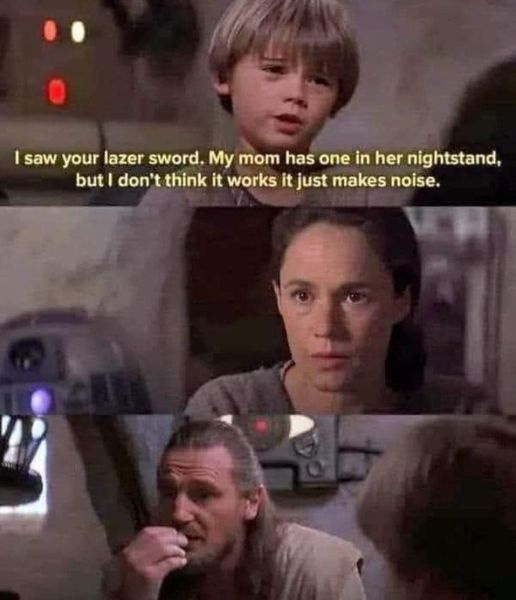 I saw your lazer sword