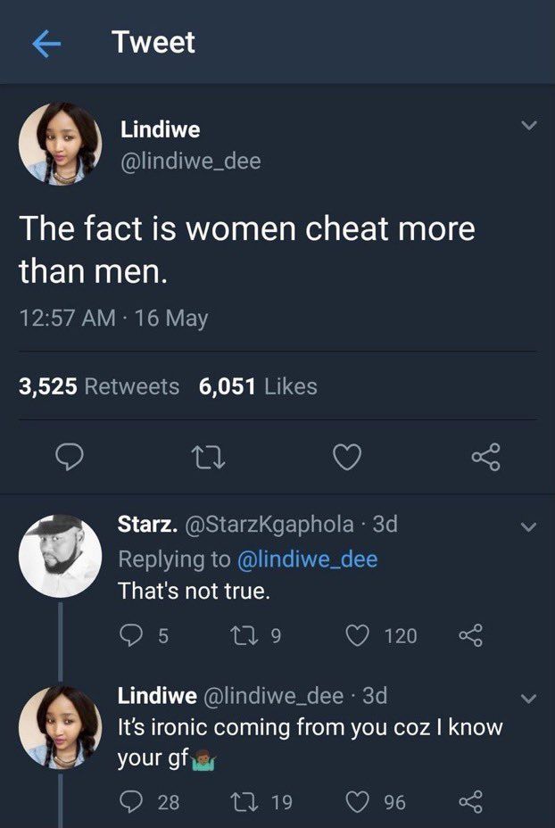 Women cheat more