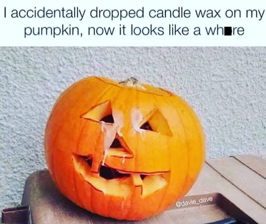 dropped candle wax