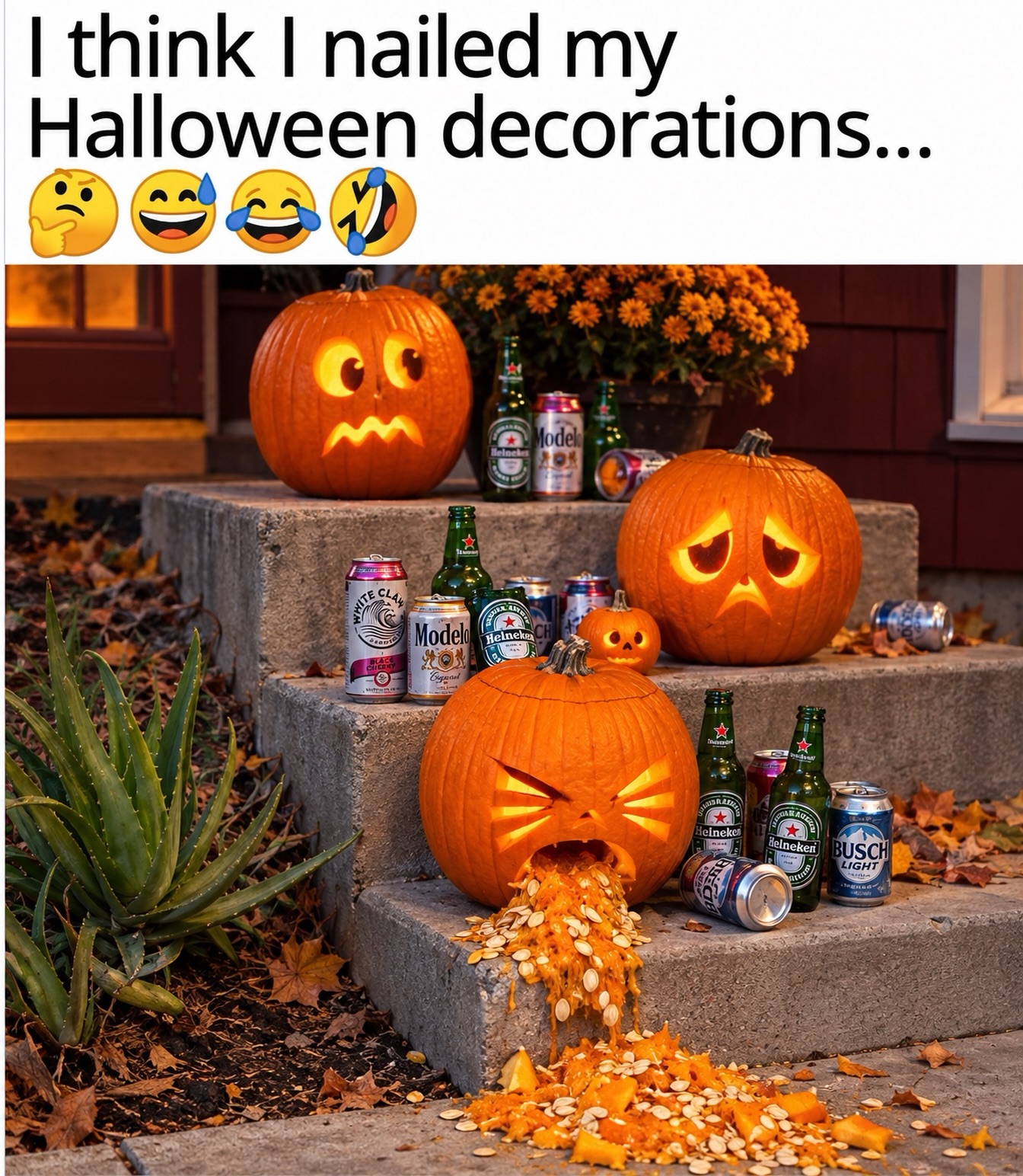 25 'Funny Pumpkin Carvings' for the Comedy of the Gourds 25 nailed my ahlloween decor