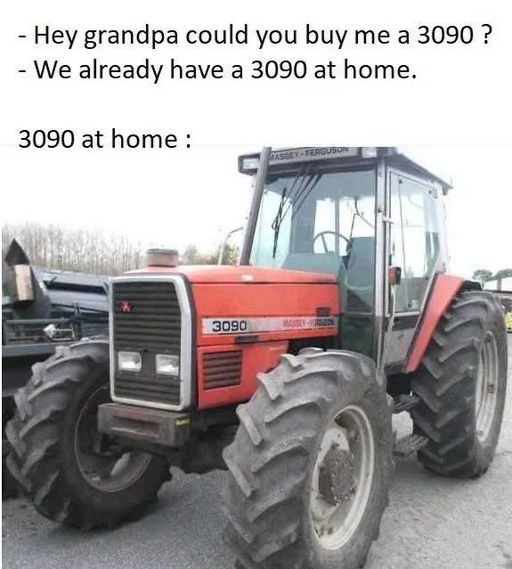 15 Memes That Are Basically the Definition of Random Humor 2 a red tractor with large wheels