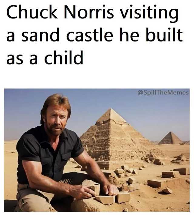 40 Chuck Norris Memes That Will Make You Say "What The Chuck!" 36 Chuck norris visiting sand castle