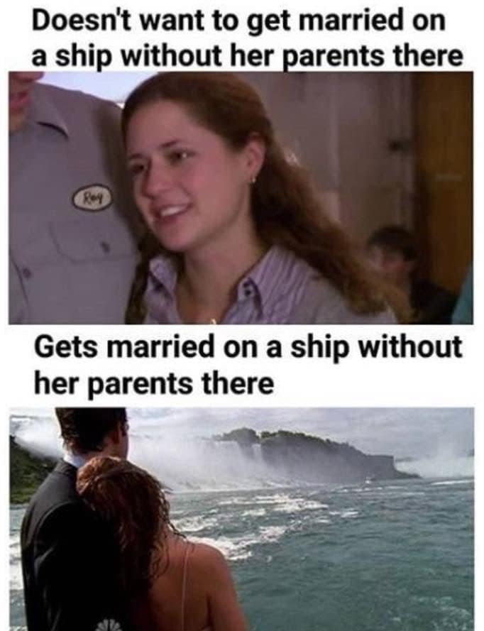 30 “The Office Memes" Even Michael Scott Would Approve Of 4 Doesnt want to get married - The Office Memes