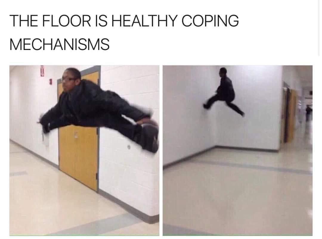 30 Memes to Scroll Through While Avoiding Responsibility 27 Floor is healthy
