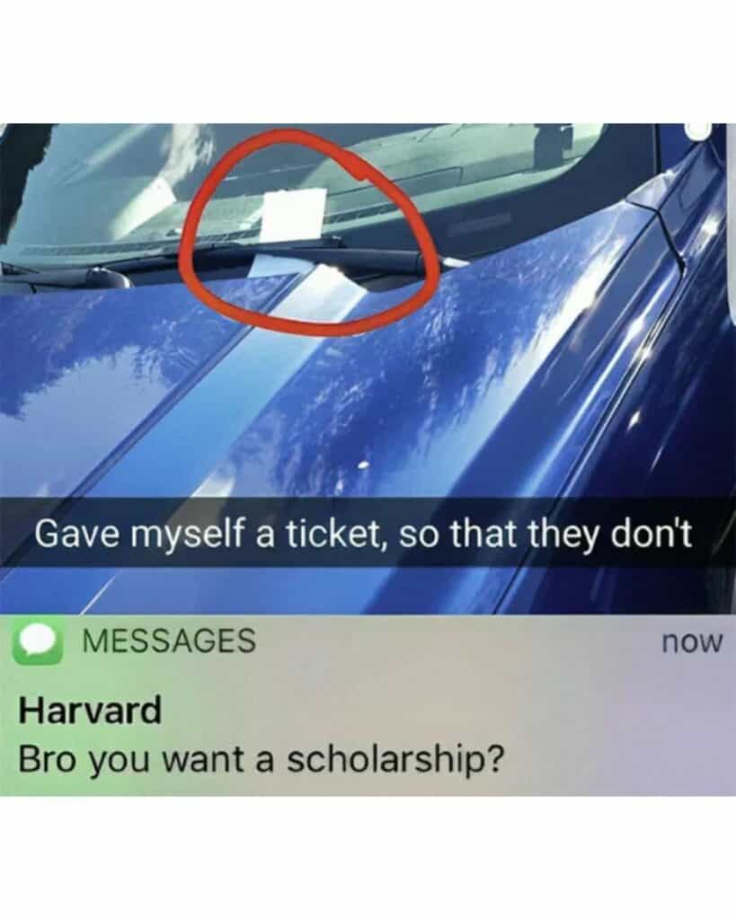 Gave my self a ticket