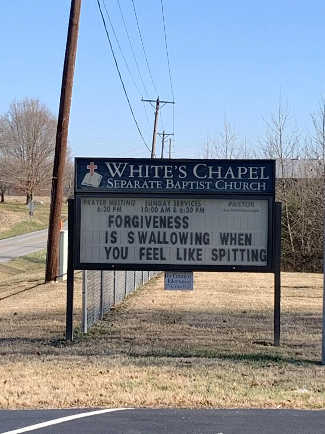 30 Church Signs that Deliver Heavenly Humor 28 forgiveness is swallowing
