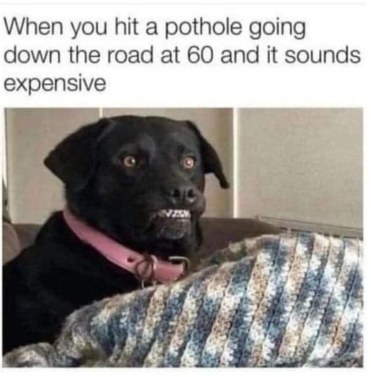 20 Car and Mechanic Memes That’ll Leave You in Tire-Screeching Laughter 5 hit a pothole