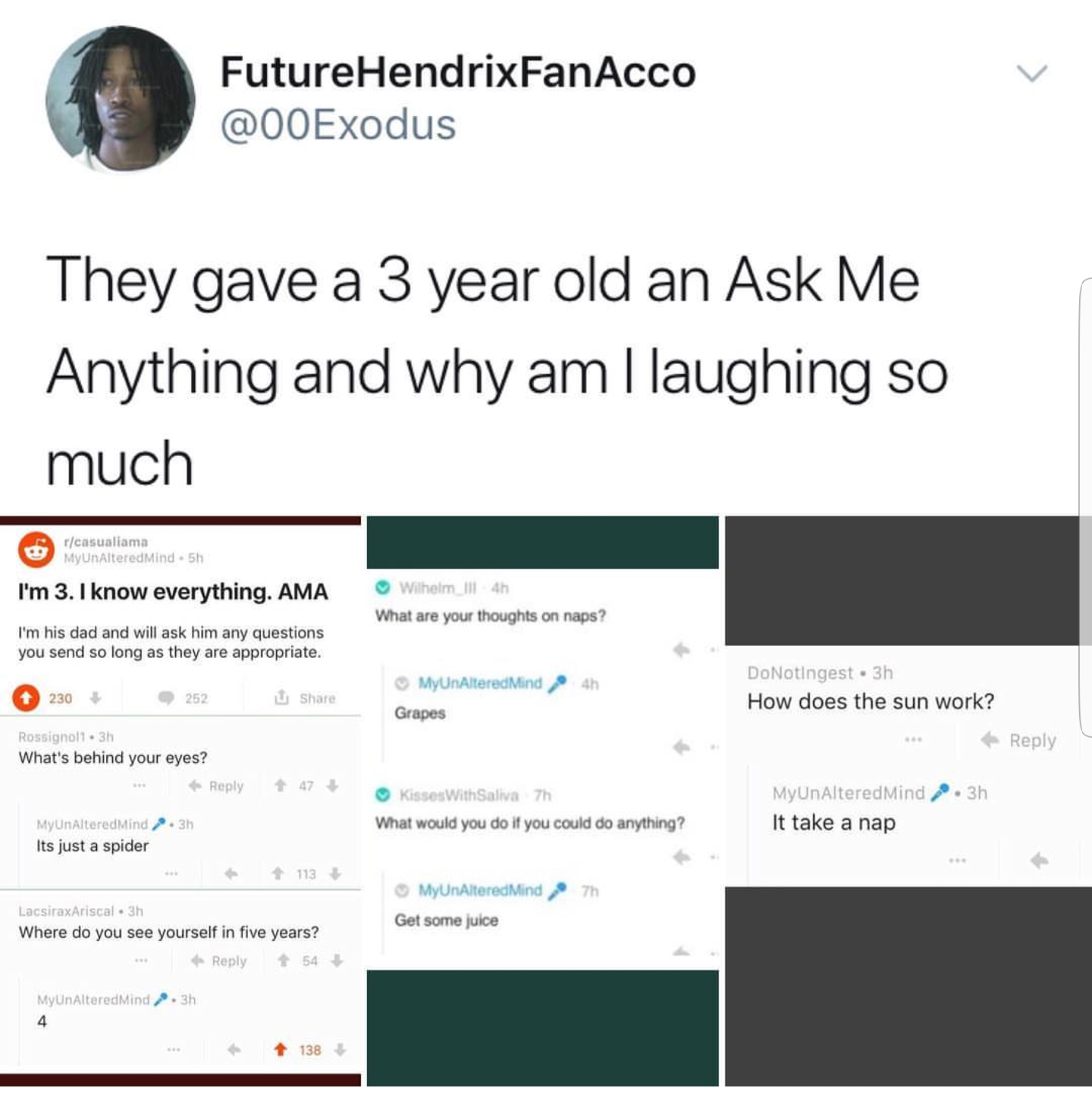 ask me anything with a 3 year old