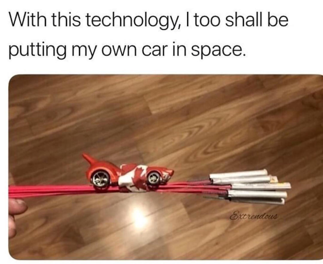 launching my own car in space
