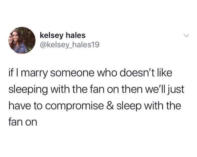 Sleeping with fan on