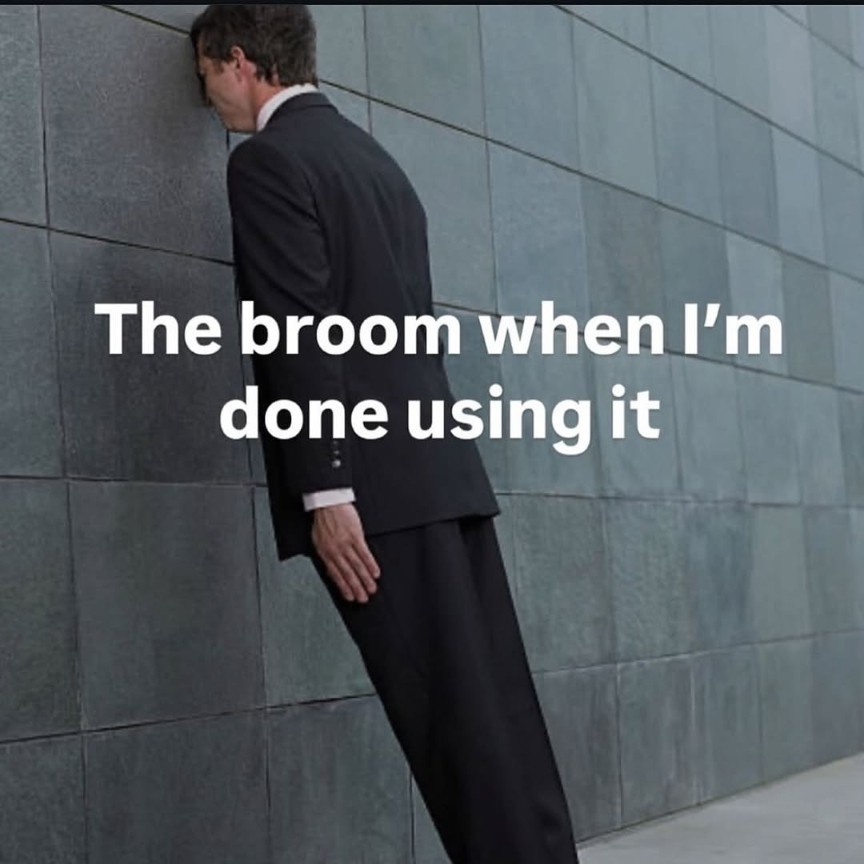 26 Memes That Are the Wildest Ride Your Sense of Humor Has Ever Taken 20 The broom