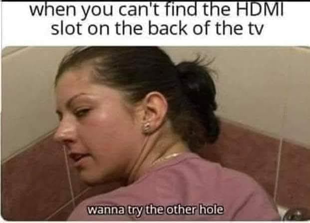 20 Memes That Dare to Be a Little Naughty 16 When you cant find the hdmi