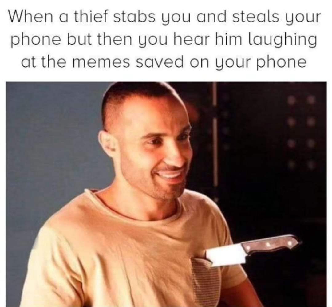27 Memes That Take 'Unfiltered' to a Whole New Level 20 when a thief stabs you