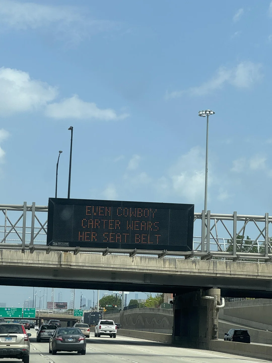 Cowboy carter wears seatbelt