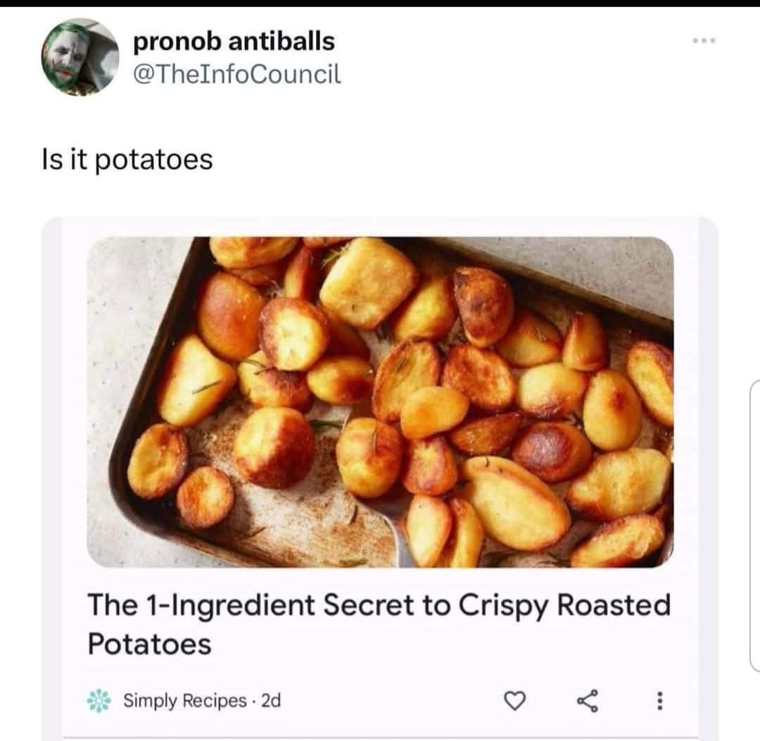 20 Memes That Smell Like Chaos and Taste Like Laughter 8 Is it potatoes
