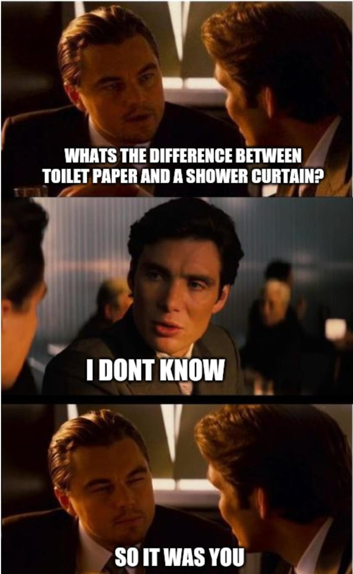 20 Memes That Are Too Random to Be Made Up 17 Toilet paper and shower curtain