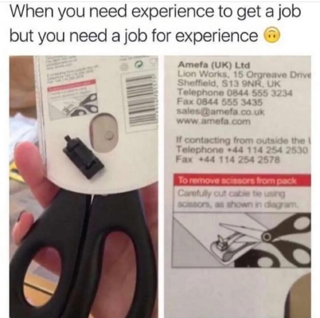 When you ned experience