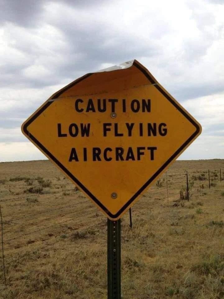 Low flying aircraft