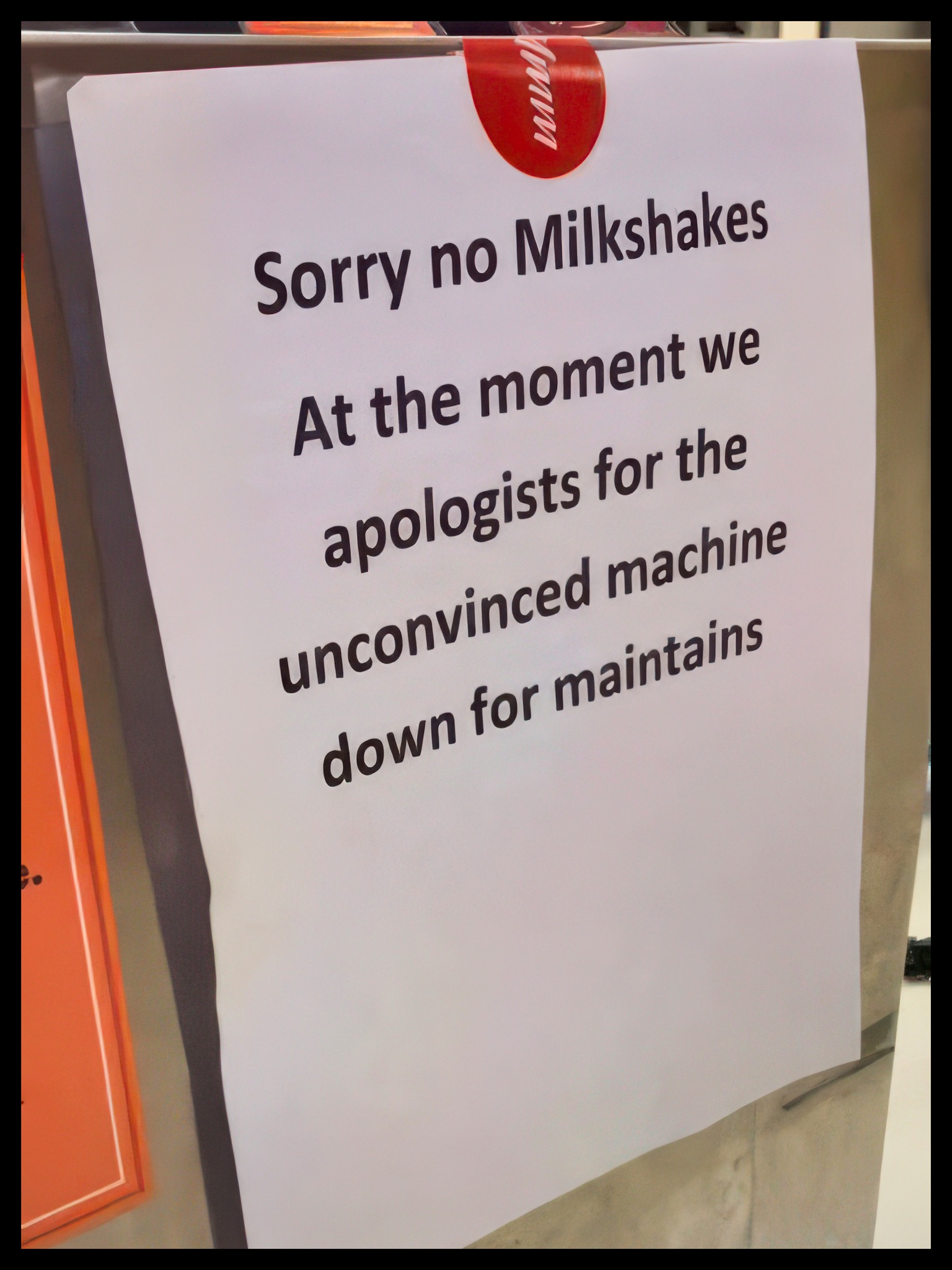 30 Absurd Signs You Won't Believe Actually Exist 30 Sorry no milkshakes