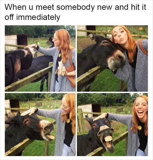 When you meet somebody new