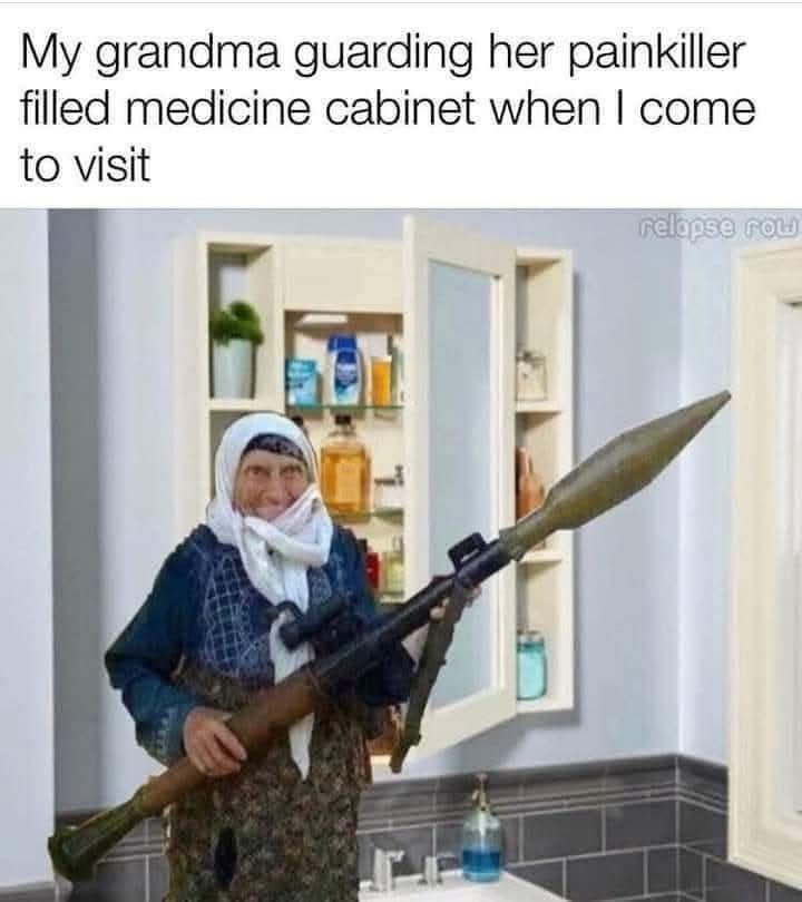 28 Unhinged Memes for When Your Brain Is in Airplane Mode 26 grandma guarding