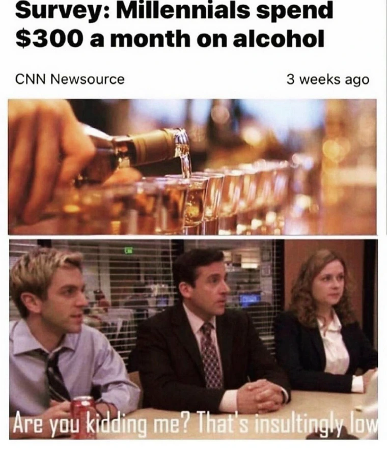 20 Memes That Are Too Funny to Keep to Yourself 12 Millennials spend