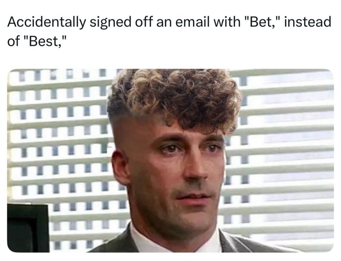 Signed off an email