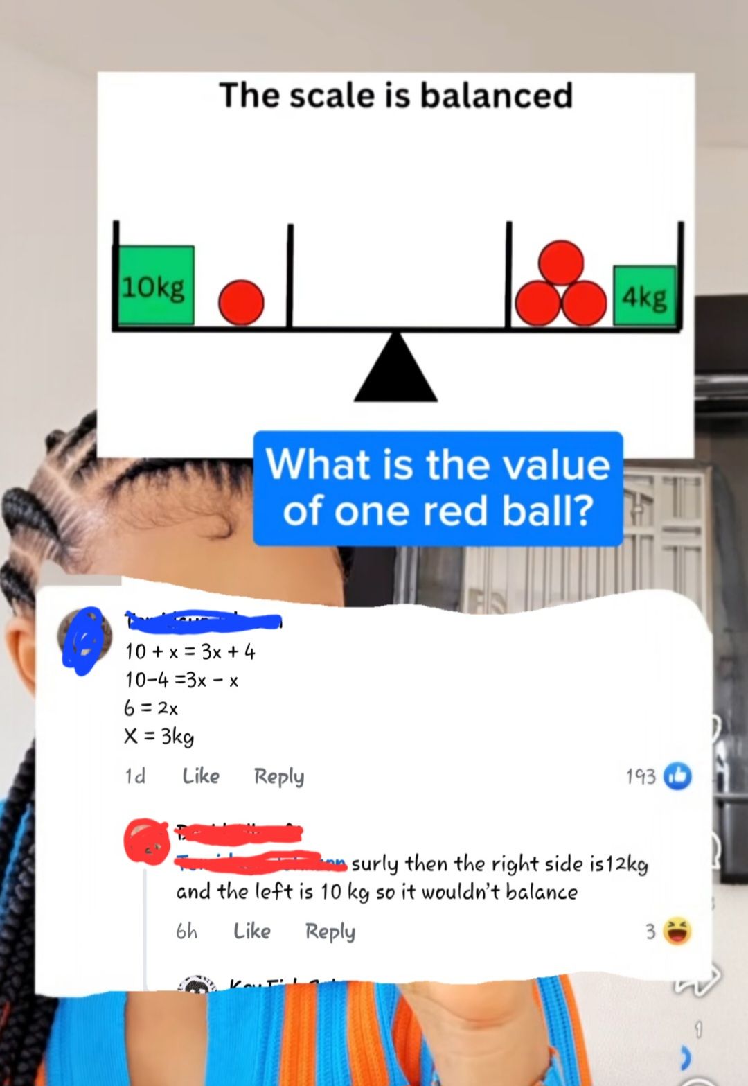 Value of red ball