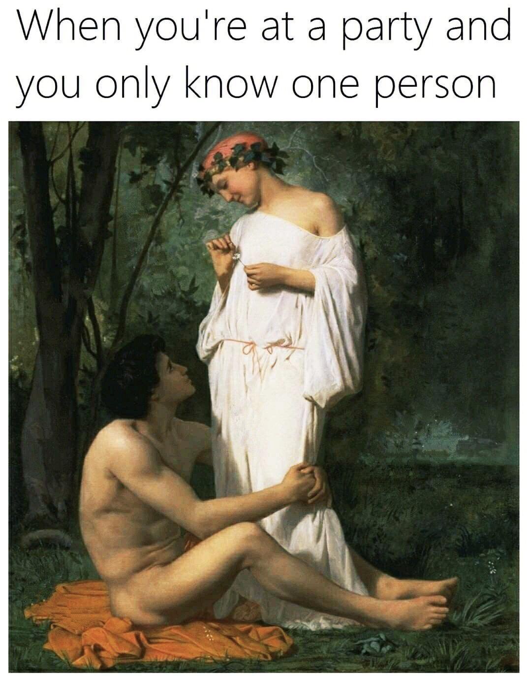 When oure at a party