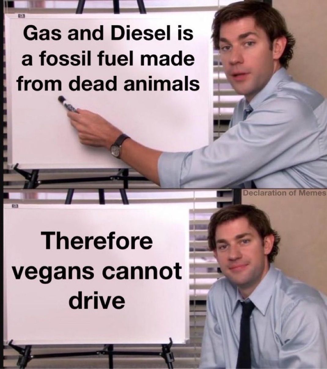 24 Science Memes That Break the Laws of Seriousness 20 vegans cannot drive - Science Memes