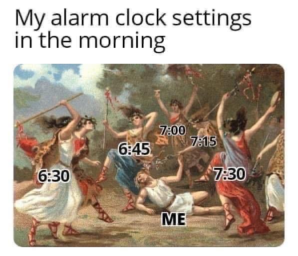 20 Random Memes That Are Just Vibes, No Plot 3 Alarm clock setting