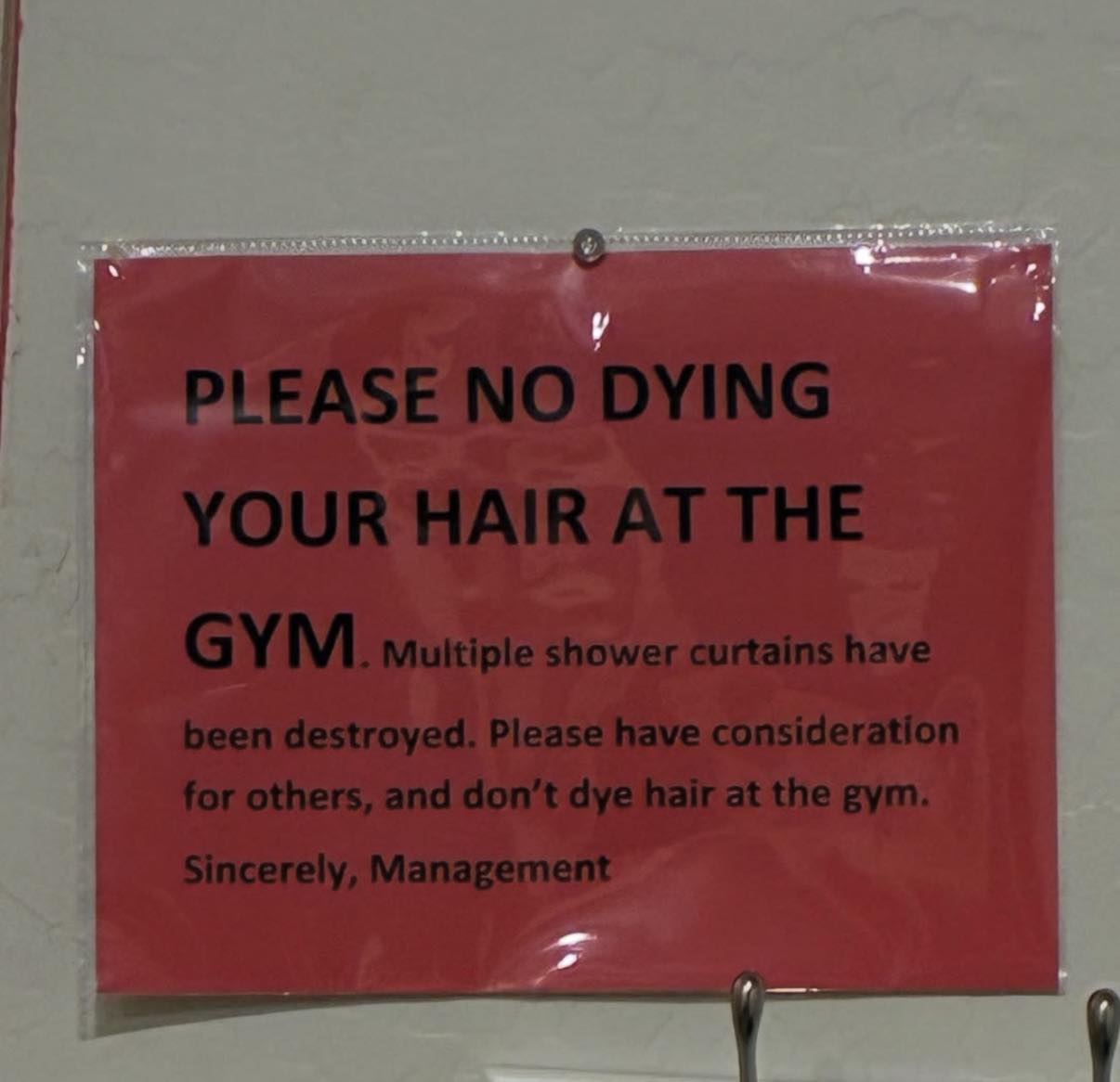 No drying hair