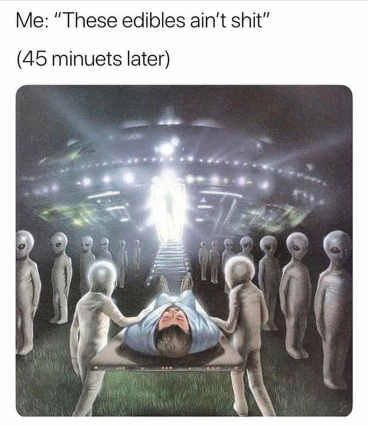 20 Random Memes That Woke Up and Chose Weirdness 14 These edibles aint shit