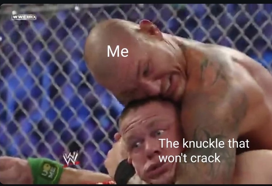 knuckle that wont crack