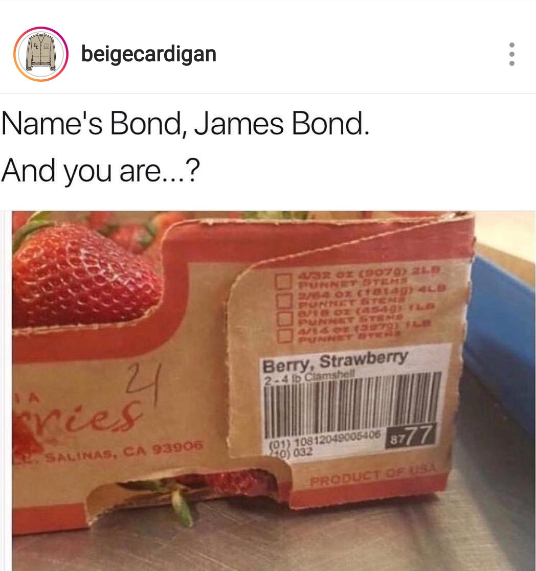 20 Memes Funnier Than That “I’m on My Way” Text While Still in Bed 12 names bond