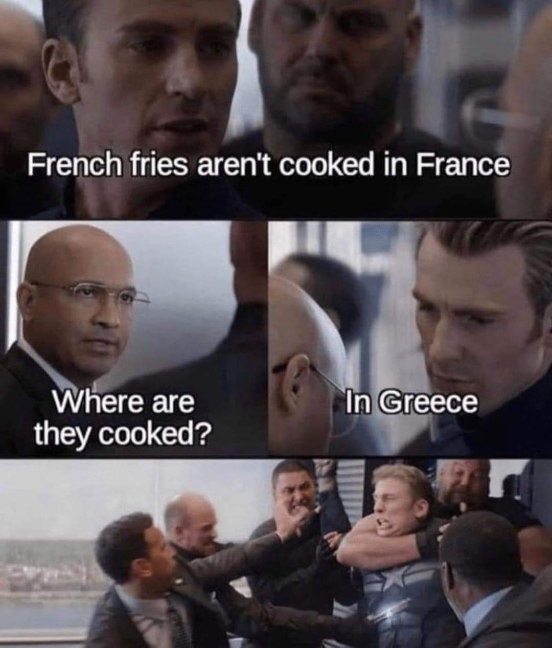 20 Random Memes That Got Lost on Their Way to Logic 13 rench fries arent cooked in france