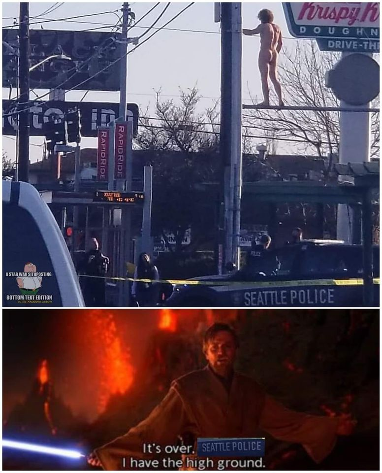 20 Gloriously Pointless Memes That’ll Still Make Your Day 7 I have the high ground