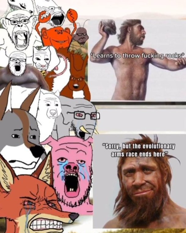 20 Historical Memes to Rewrite the Past with Laughter 13 Learns to throw rock - historical memes