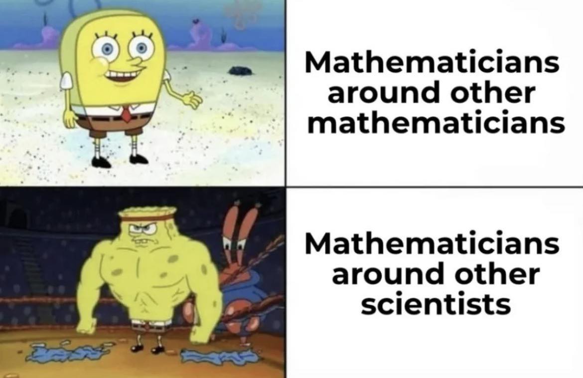 Mathematicians around scientists