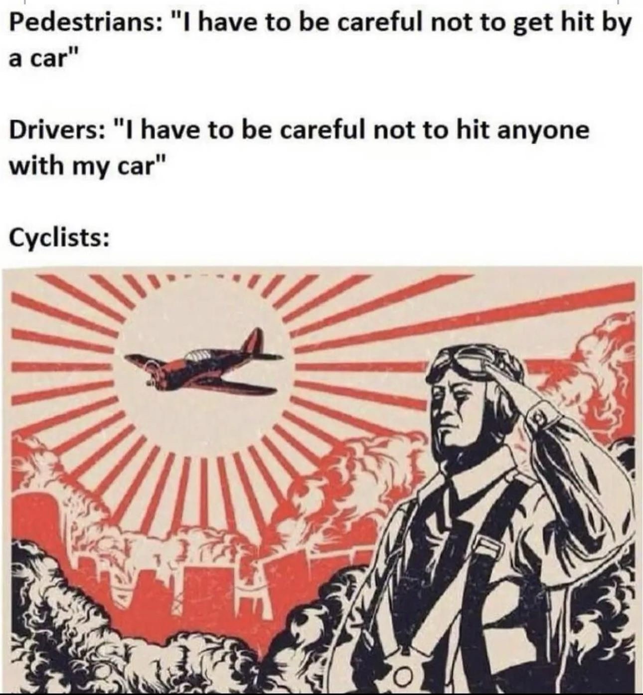 22 Random Memes That Go Absolutely Nowhere… And That’s the Point 13 Pedistrians vs cyclists