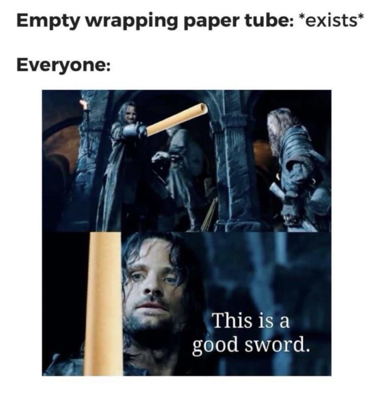 24 Memes with No Theme and Even Less Context 22 Wrapping paper tube