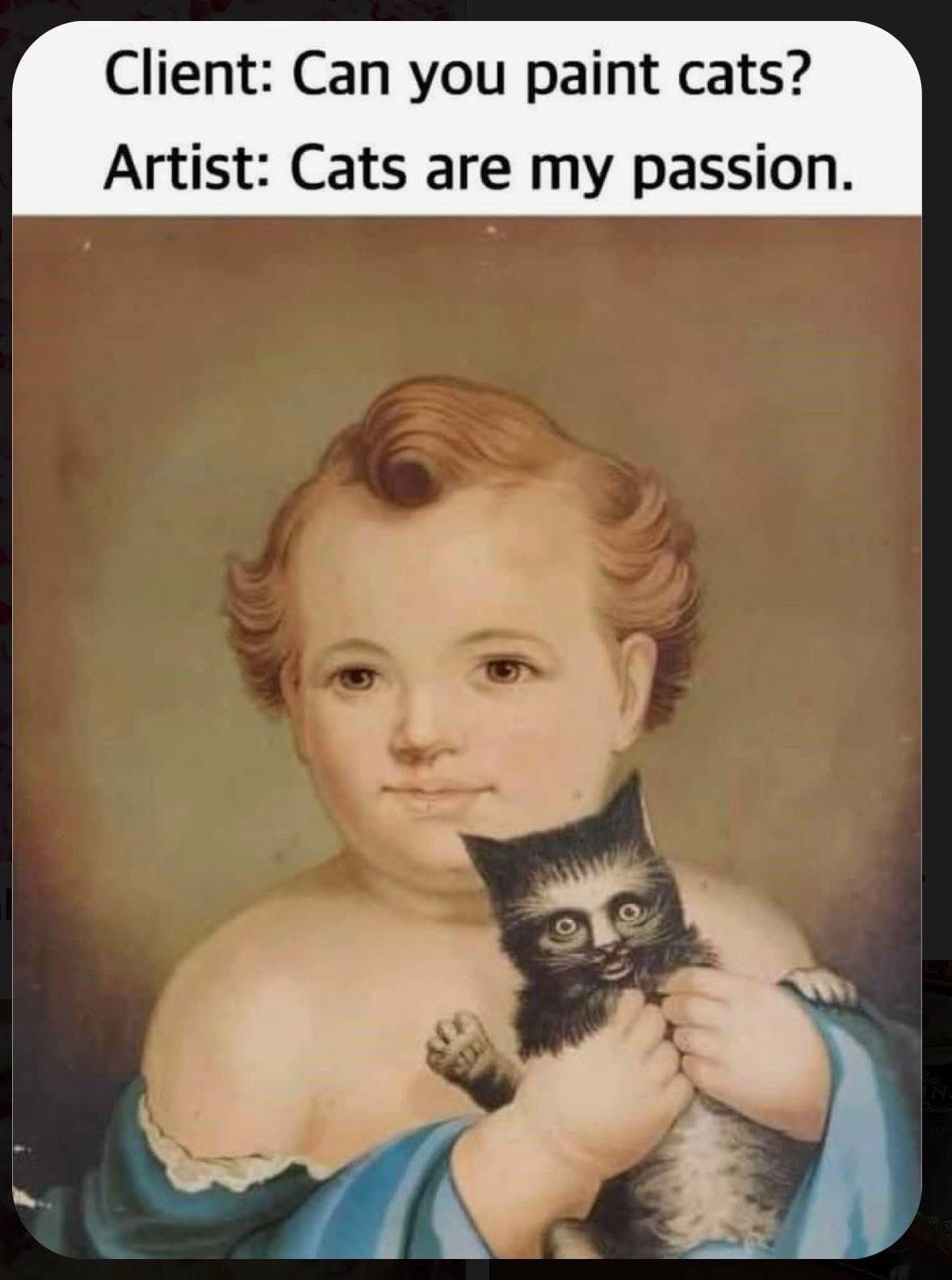 can you paint cats
