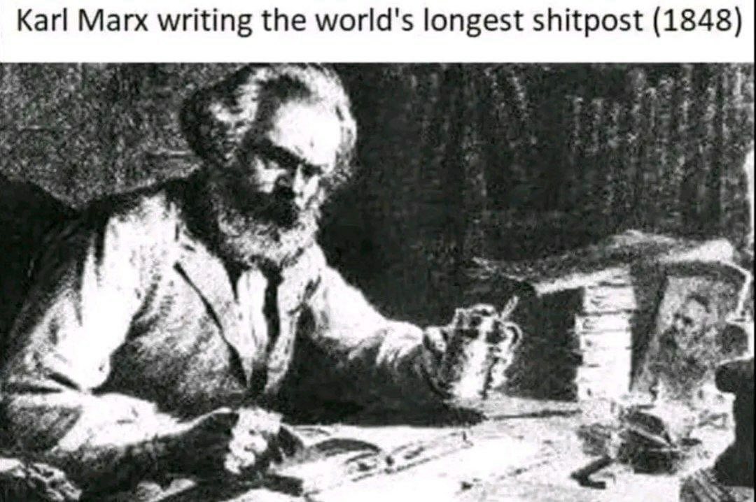 20 Historical Memes to Rewrite the Past with Laughter 12 karl marx writing - historical memes
