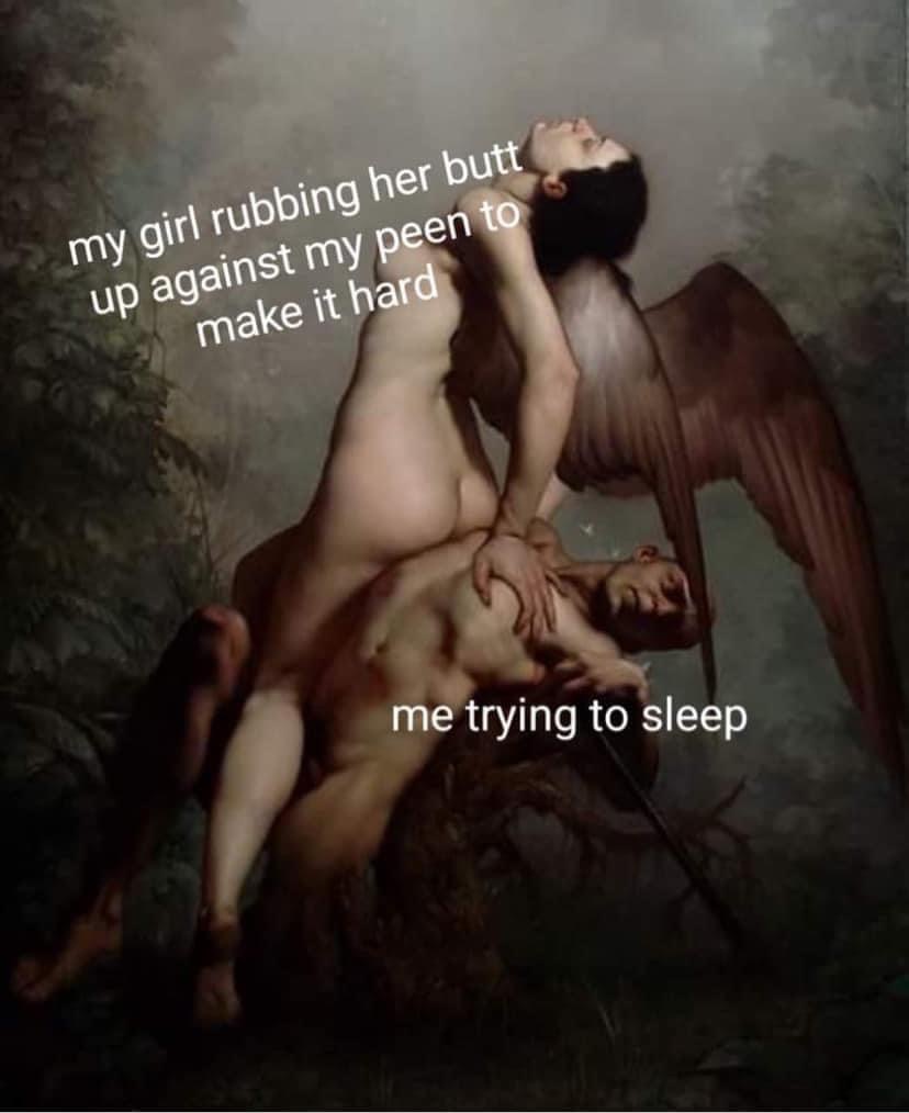 20 Naughty Memes That Just Bit Their Lip at You 14 me trying to sleep