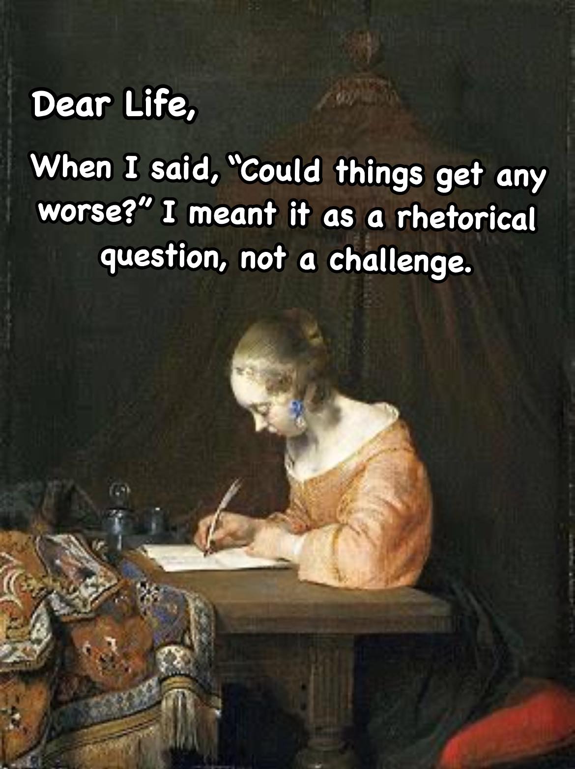 20 Sarcastic Art Memes So Savage They’d Get Banned from the Louvre 2 Dear life