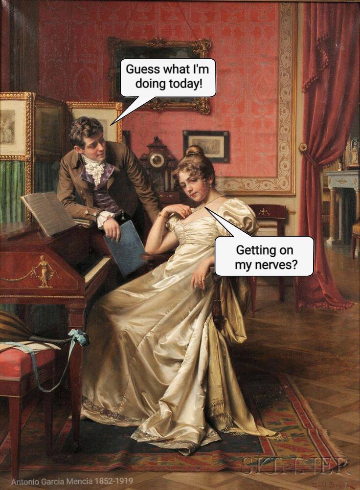 20 Sarcastic Art Memes So Savage They’d Get Banned from the Louvre 4 Guess what Im doing today