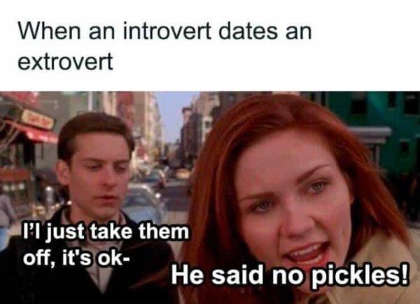 Introverts date an extrovert - Memes for Introverts