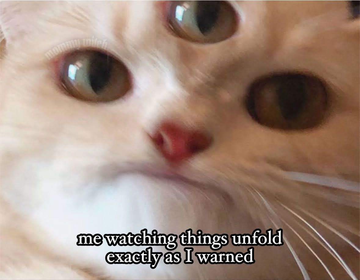 Me watching things unfold