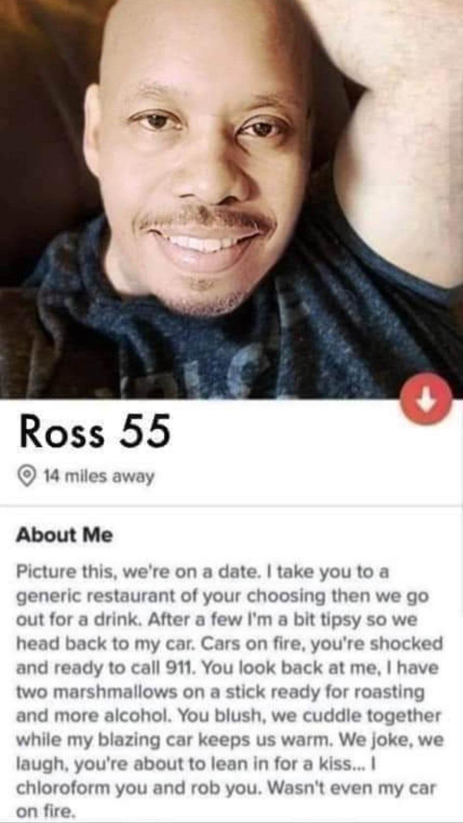 45 Funniest Tinder Bios That Will Make You Swipe Right 46 Ross 55